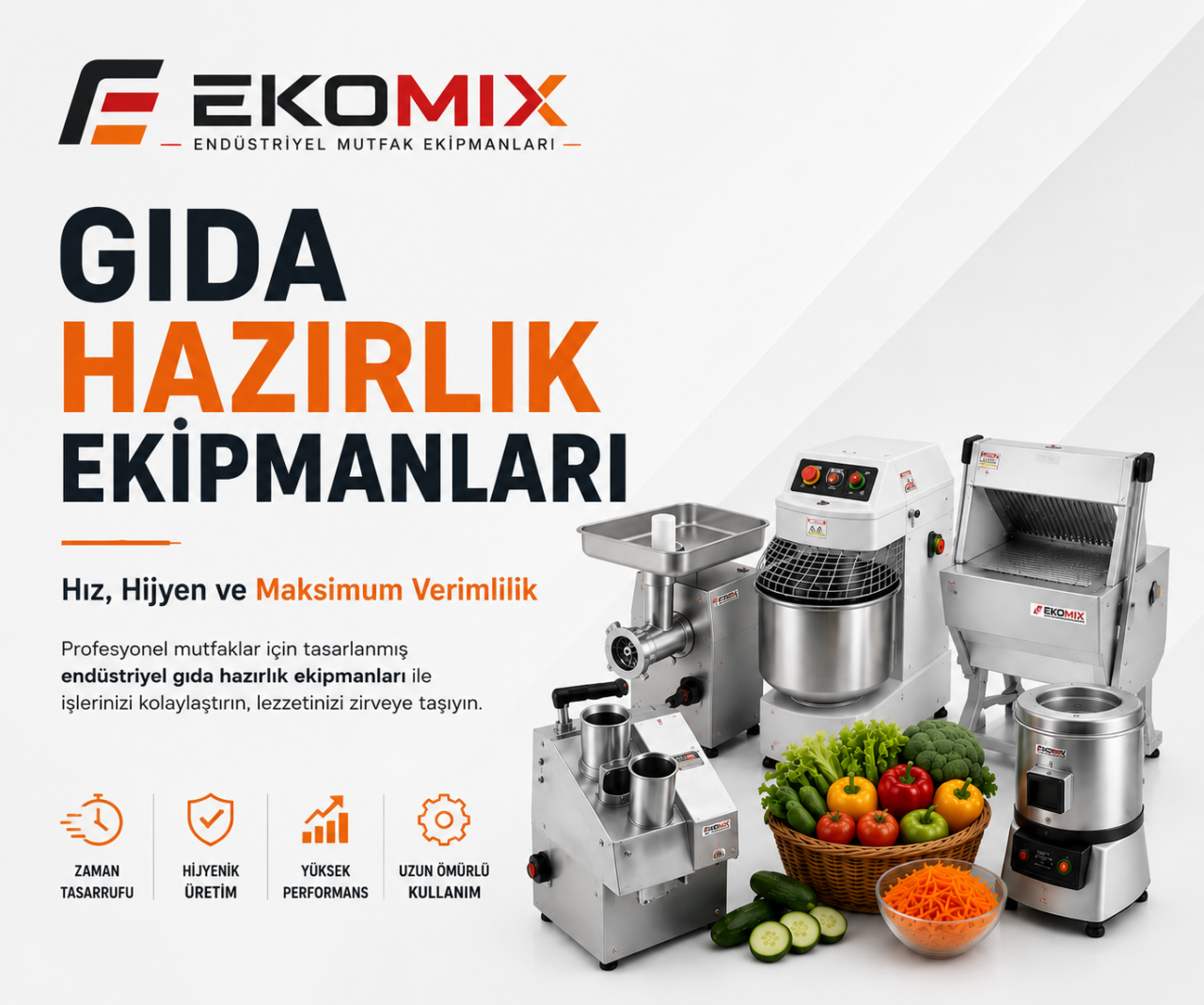 Gıda Hazırlık Ekipmanları ile Profesyonel Mutfaklarda Hız, Hijyen ve Verimlilik