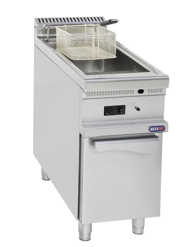 Ayaklı Alt Dolaplı Gazlı Fritöz 22 Litre 12 kW LPG & Doğalgaz Uyumlu