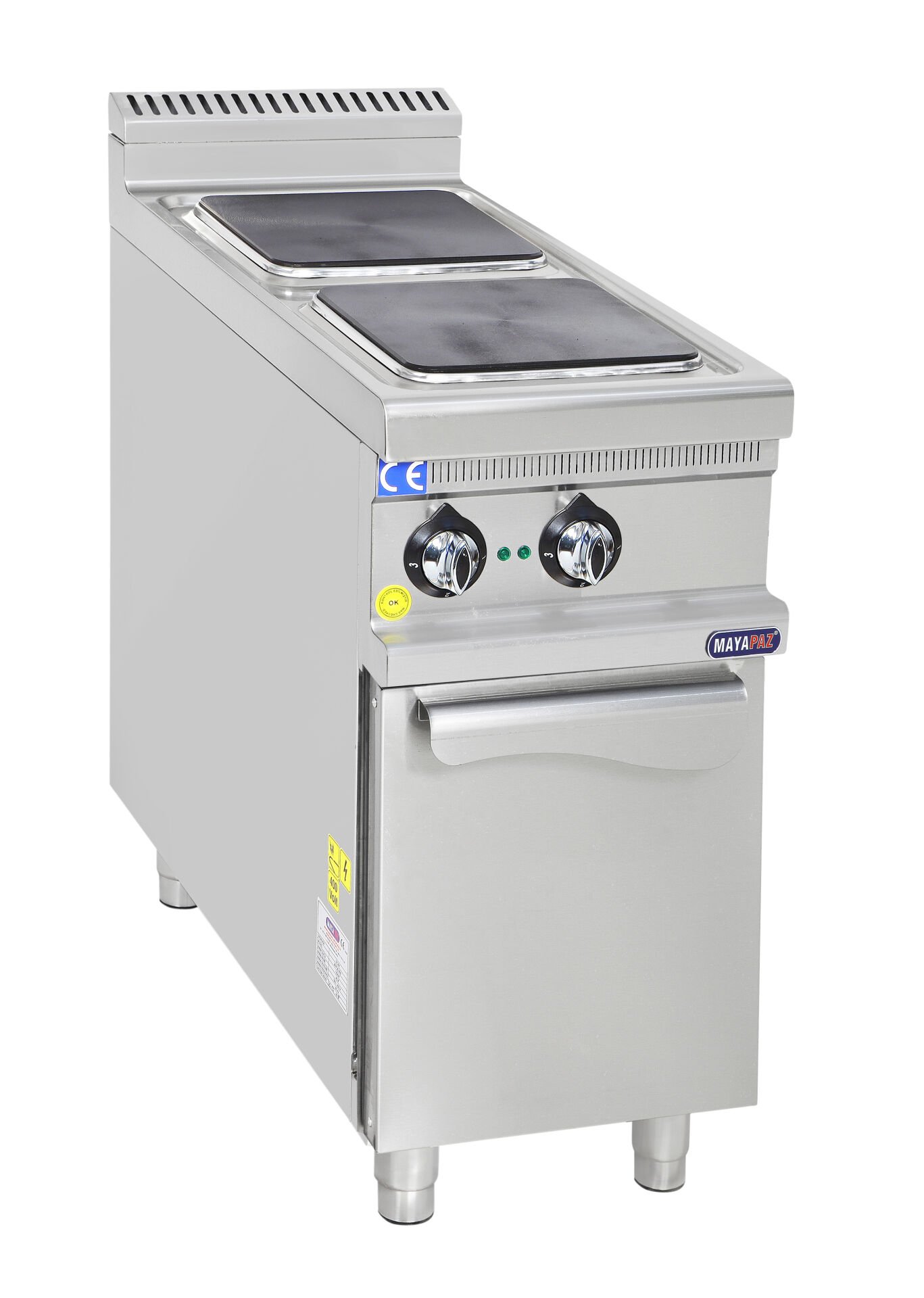 2 Pleytli Elektrikli Ocak 400x900 Alt Dolaplı 6 kW
