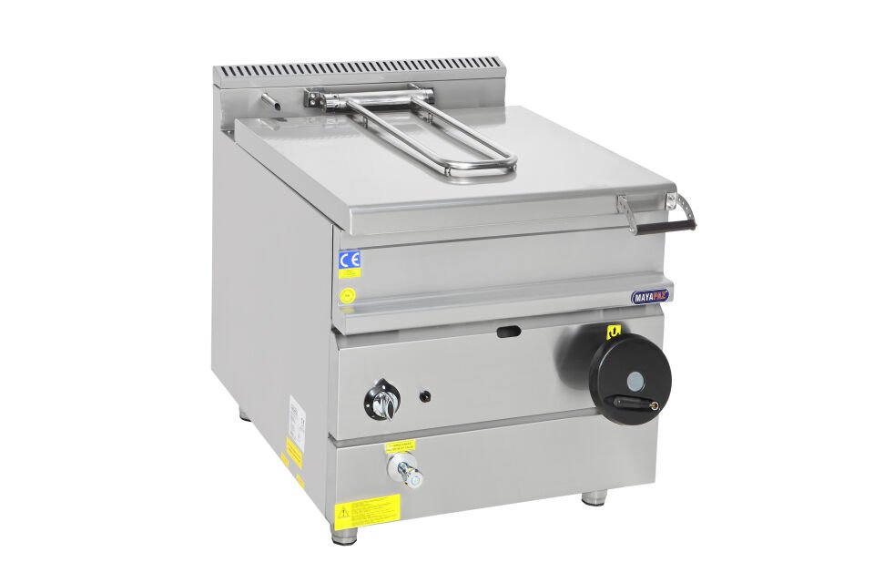80 Litre Gazlı Devrilir Tava 22 kW LPG / NG Uyumlu