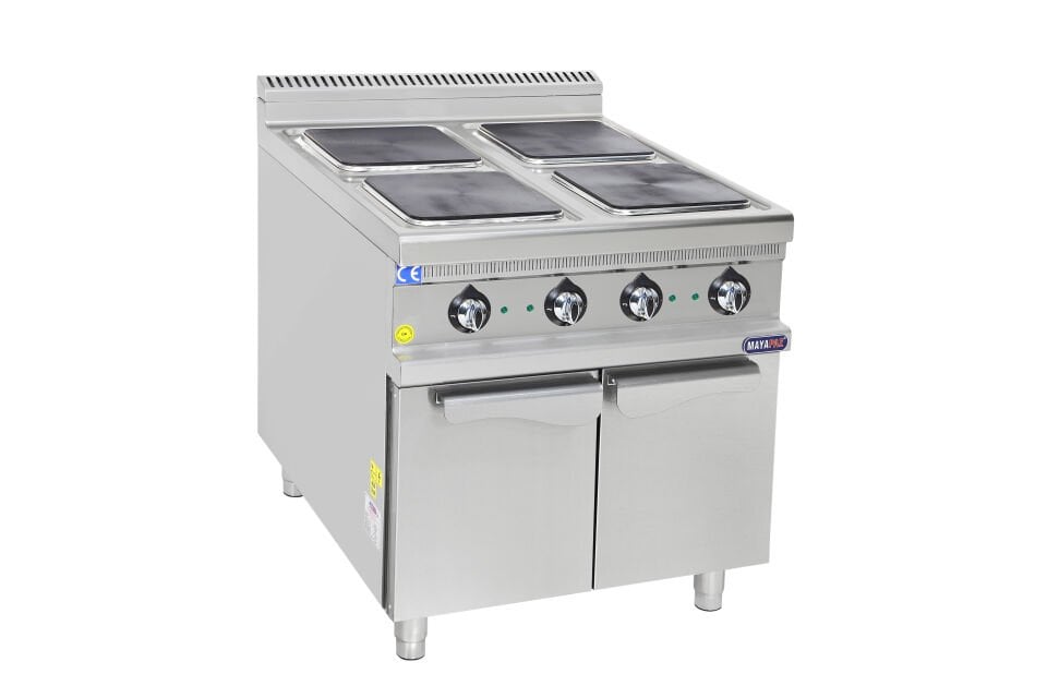 4 Pleytli Elektrikli Ocak 12 kW 400V Dolaplı