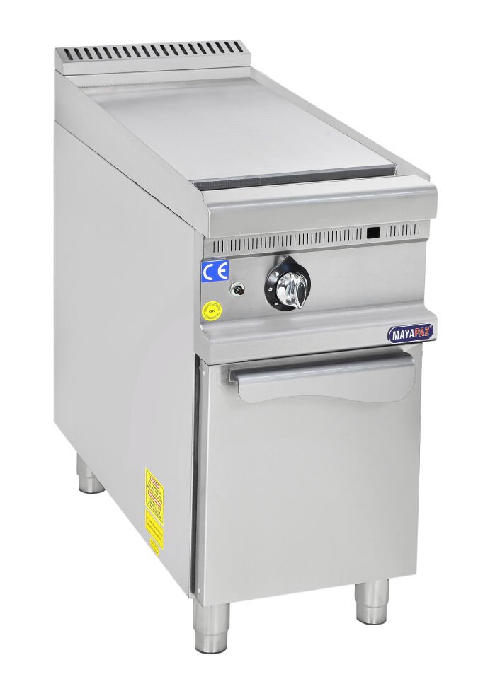 Gazlı Düz Pleyt Izgara Dolaplı 400x900x850 mm 12 kW