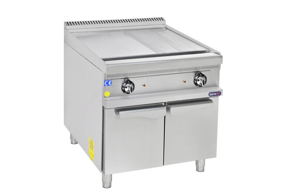 Elektrikli Yarı Oluklu Izgara Dolaplı 800x900x850 mm 15 kW 400V