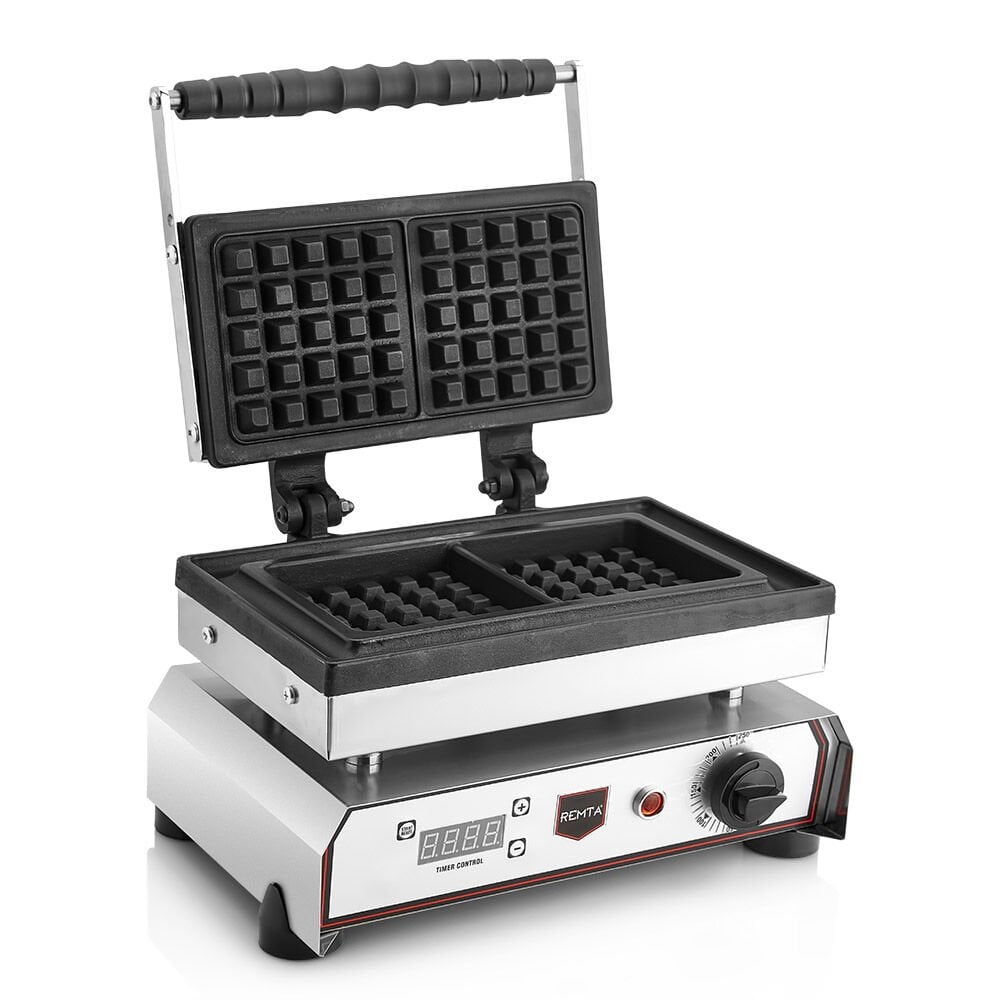 Remta Dijital Mini Kare Waffle Makinesi 1500W Çift Gözlü Döküm Plakalı