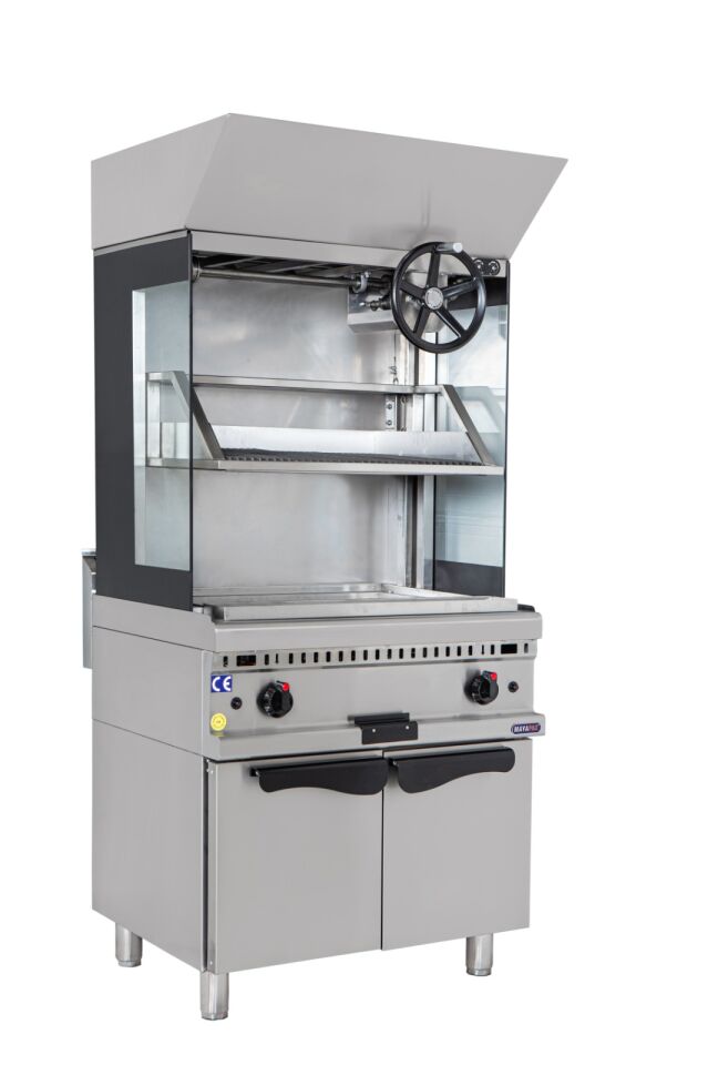 Dolaplı Davlumbazlı Asansörlü Lavataş Izgara LPG/NG 800x700