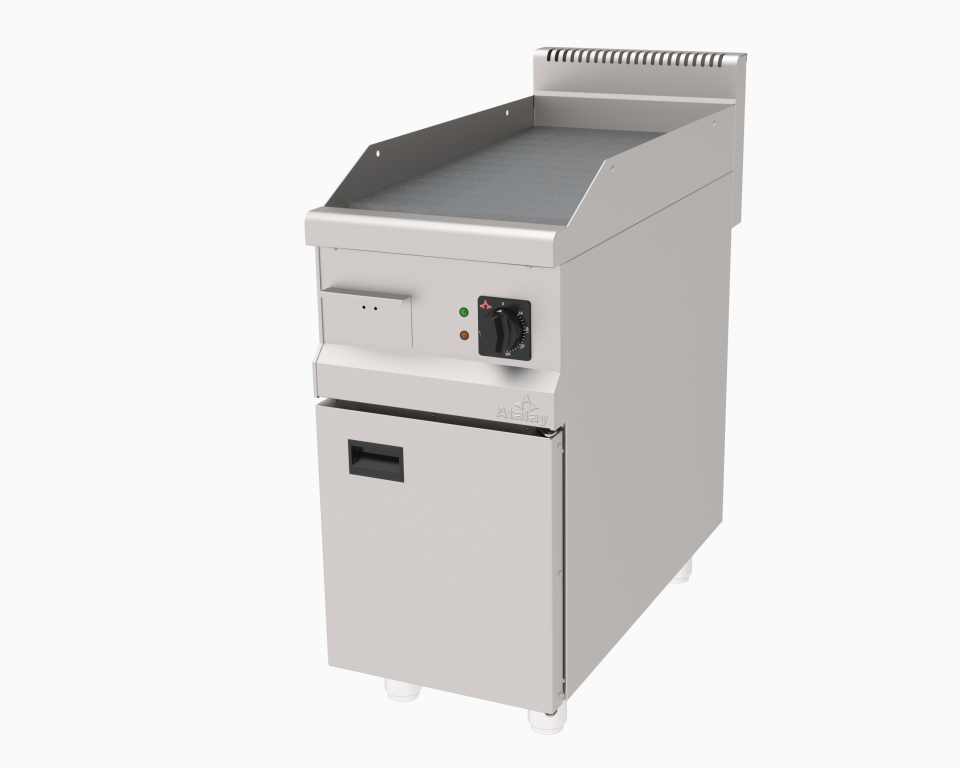 Dolaplı Elektrikli Düz Pleyt Izgara 6,9 kW 400x900 mm