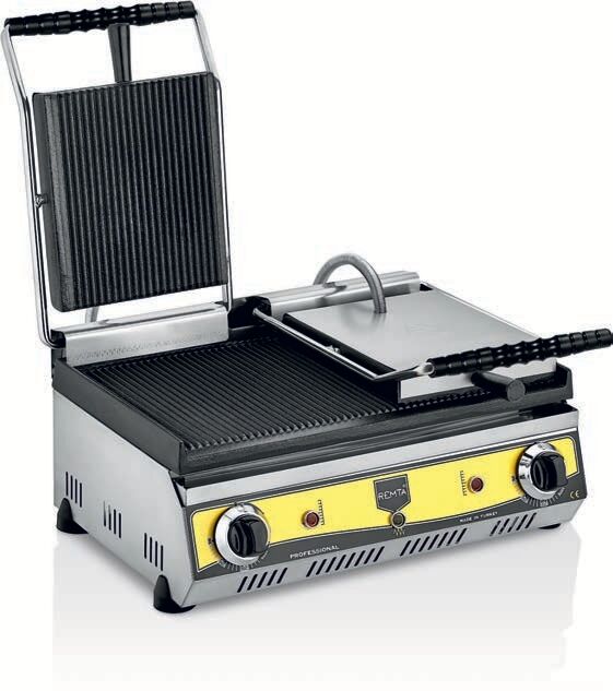 Premium Çift Kapak Oluklu Endüstriyel Elektrikli Tost Makinesi 2400W