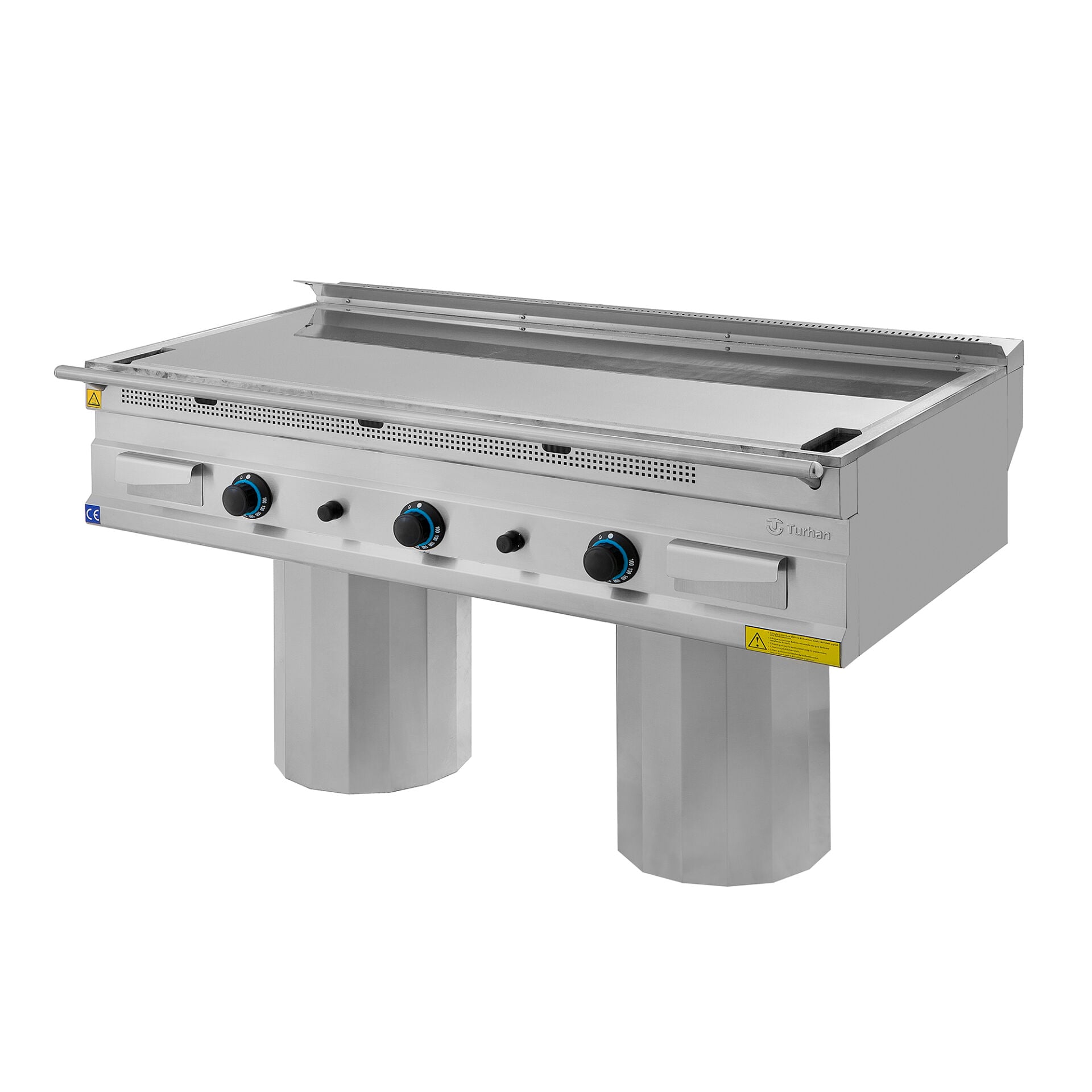 Krom Pişirme Yüzeyli Gazlı Teppanyaki Izgarası 1400x700 mm