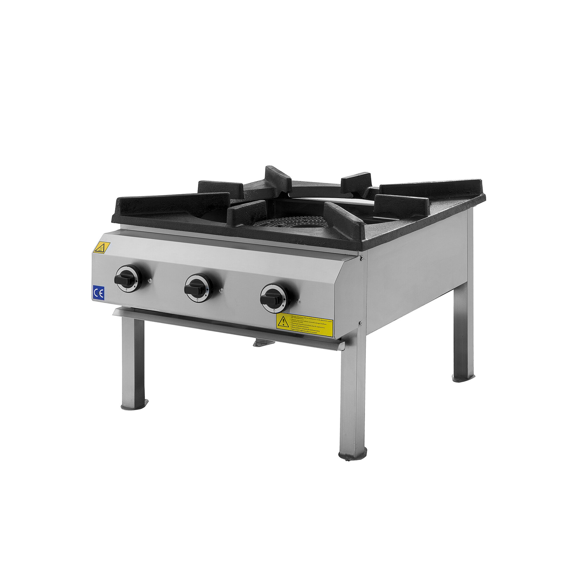 Gazlı Yer Ocağı 700x700 mm Paslanmaz Çelik Gövdeli 32 kW