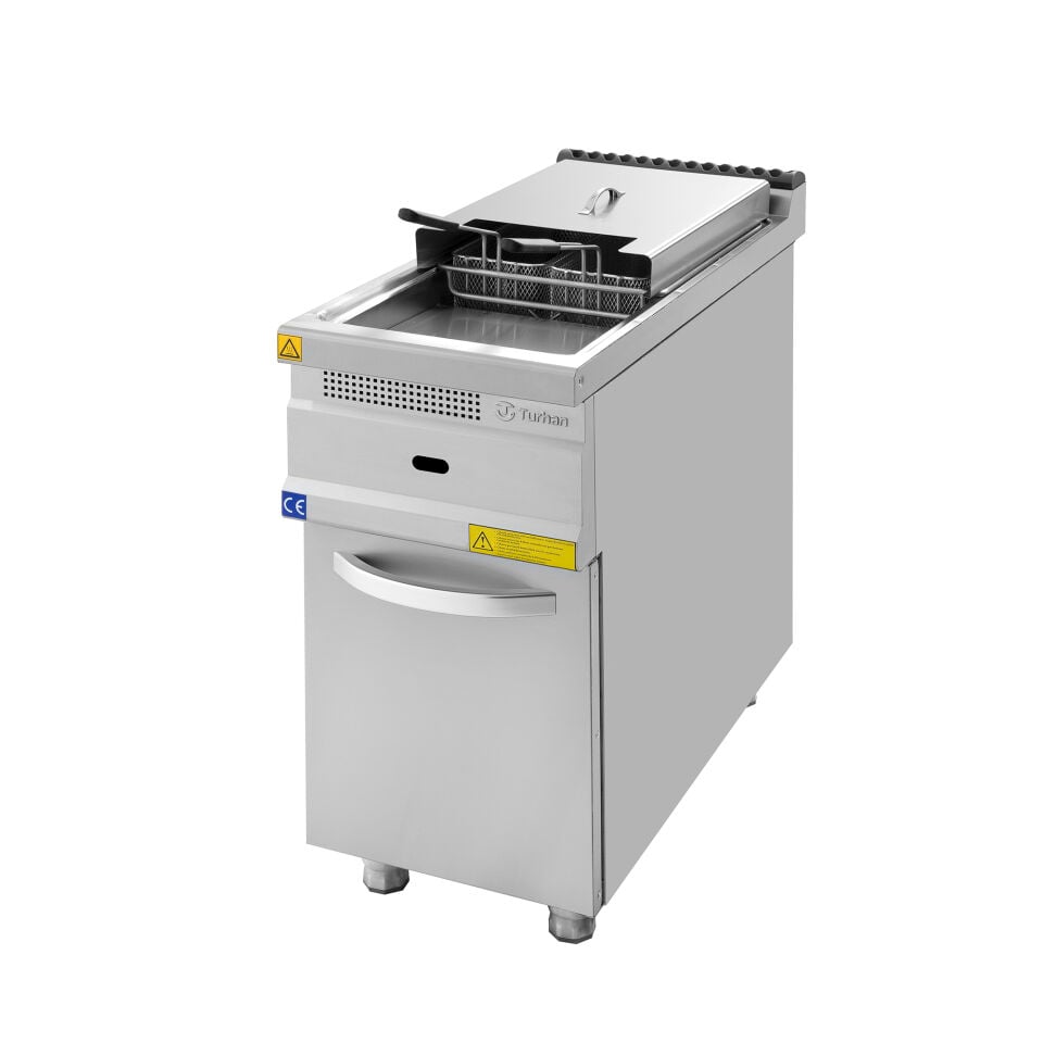 Paslanmaz Çelik Tek Hazneli Gazlı Fritöz 24 Litre 12 kW