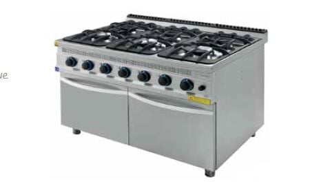 Paslanmaz Çelik 6'lı Gazlı Ocak 48 kW