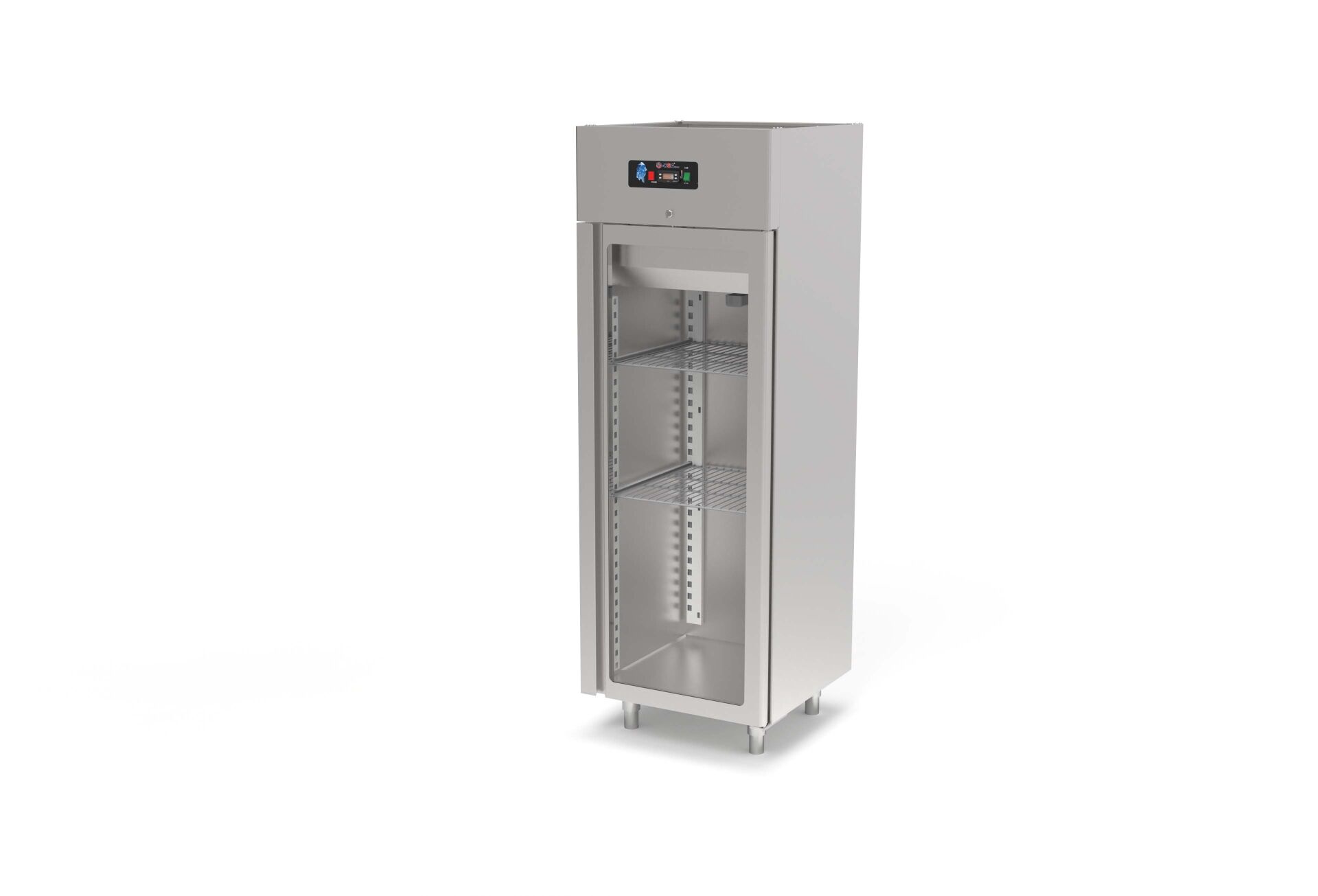 Endüstriyel Tek Kapılı Camlı Dikey Buzdolabı 600 Litre (-2/+8°C)